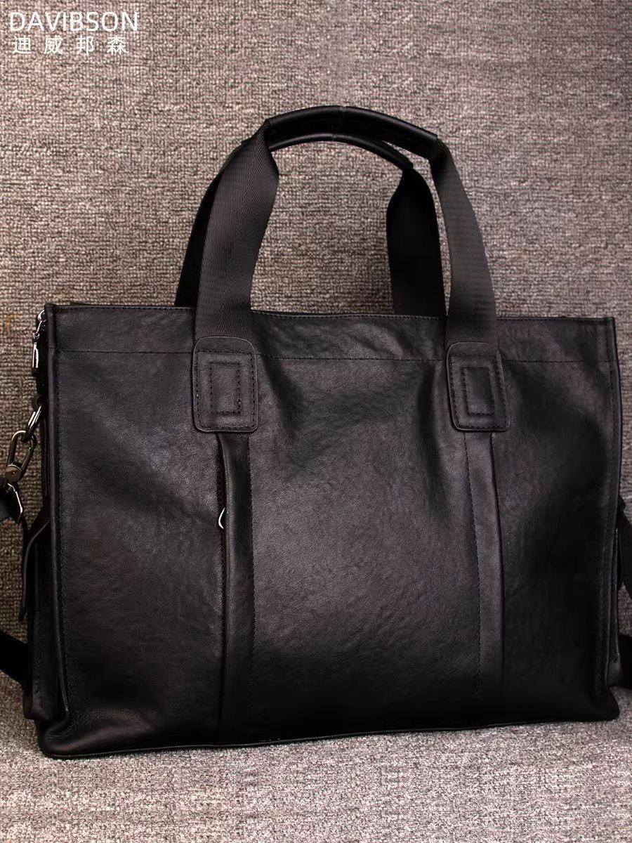 商务真皮男包牛皮包斜挎包男士手提包大容量出差公文包电脑包男款