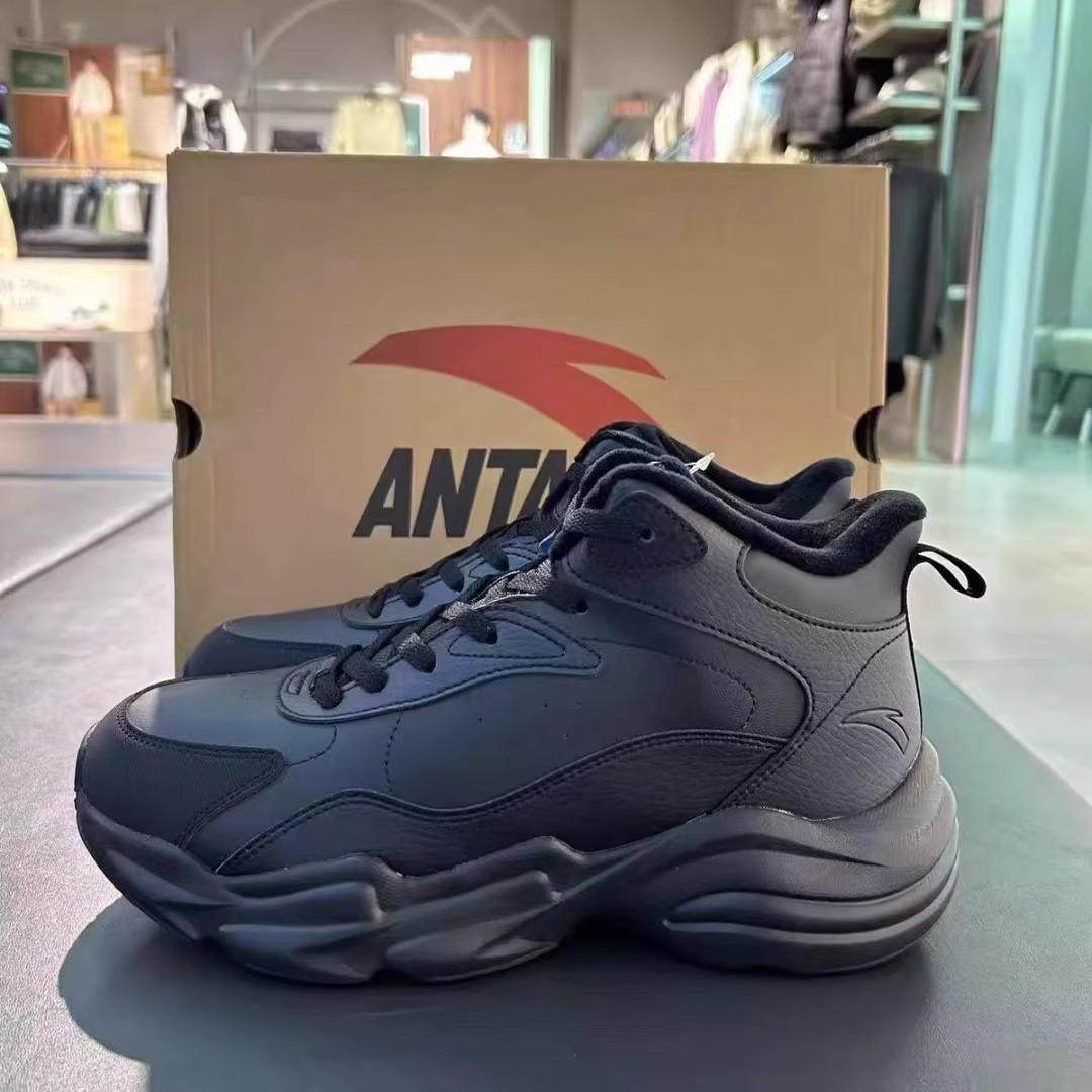 安踏烈焰3加绒男鞋冬季高帮棉鞋