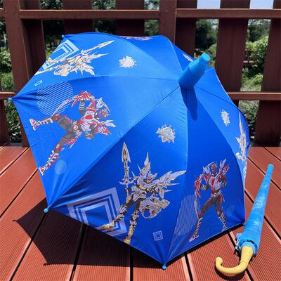 新款儿童雨伞防晒遮阳太阳伞小学生幼儿园男女铠甲机器人自动长柄