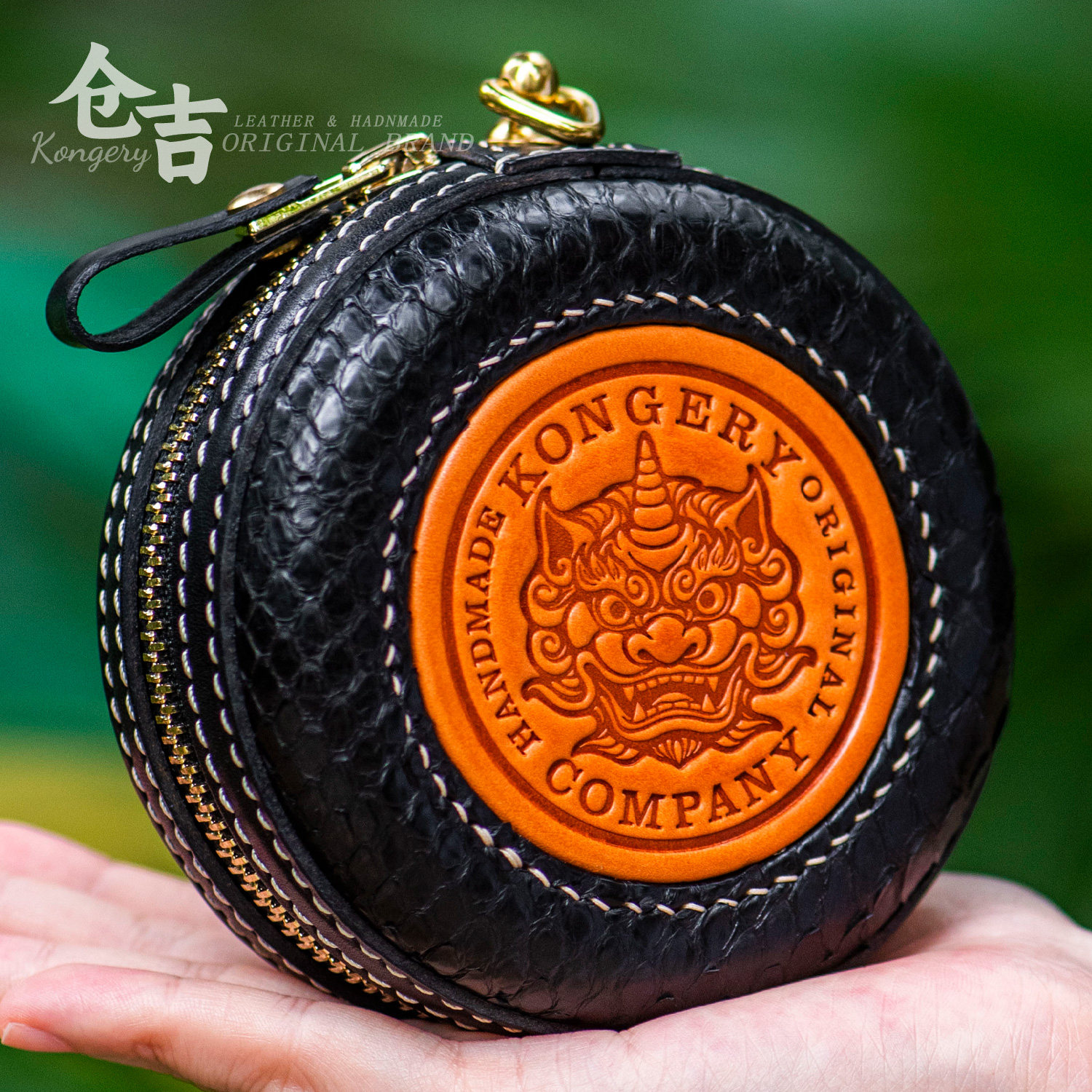 【貔貅天禄】文玩收纳包！仓吉手工蟒蛇皮金刚菩提橄榄核桃手串盒