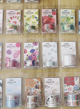 日本bande2024春季新款和纸胶带贴纸手账装饰diy玫瑰樱花女子博