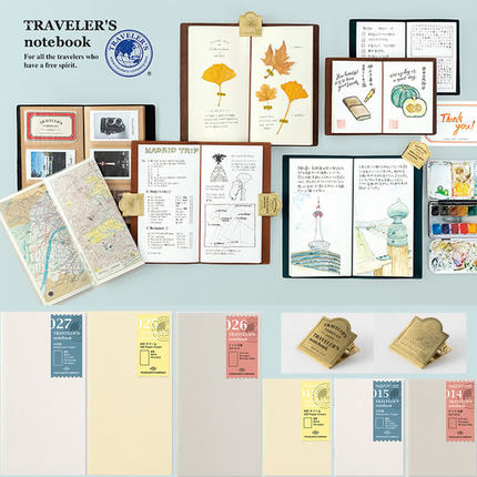 现货】TN旅行者笔记本2019TRC飞机复古黄铜夹子新品内芯配件护照