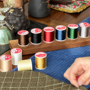 指间非遗鲁绣手缝线手工拼布diy缝合线压线涤纶一盒10个单个200米