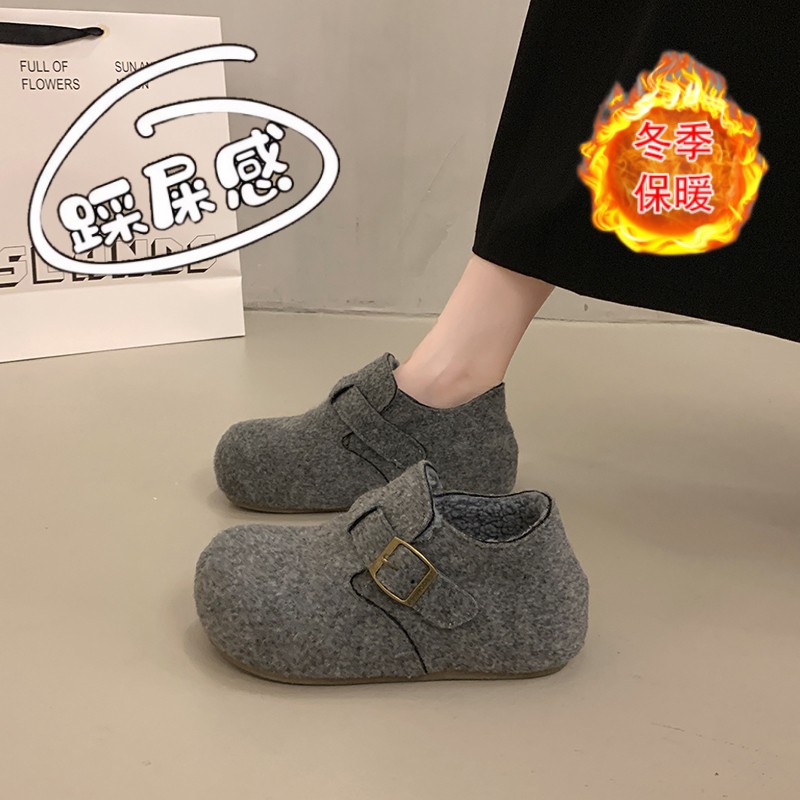 大头博肯鞋小个子乐福棉鞋34码