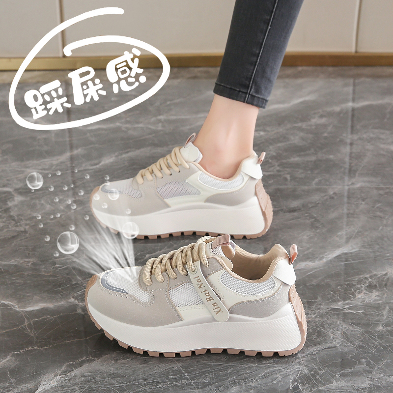 女透气运动跑步鞋34码老爹鞋ins