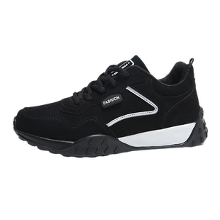 女鞋上班不累脚软底运动鞋女款秋季黑色工作鞋厨房防水防滑鞋大码