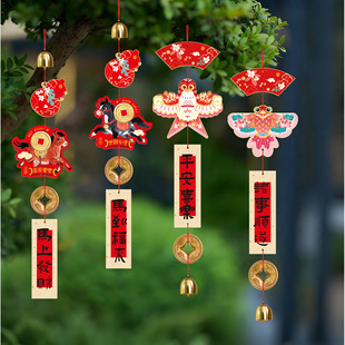 2026马年新款生肖铃铛挂饰过年装饰品新年春节卡纸挂件氛围感布置