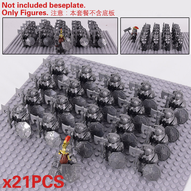 014国产矮人丹恩铁足中古系列军团士兵小人仔动物坐骑积木玩具