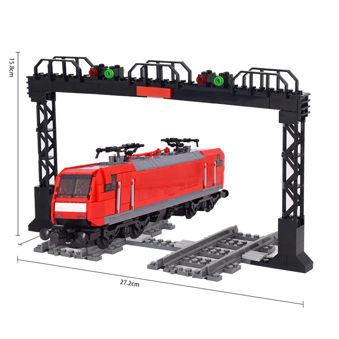 高铁复兴号火车机车厢 BR146 站积木轨道拼装模型MOC零件益智玩具