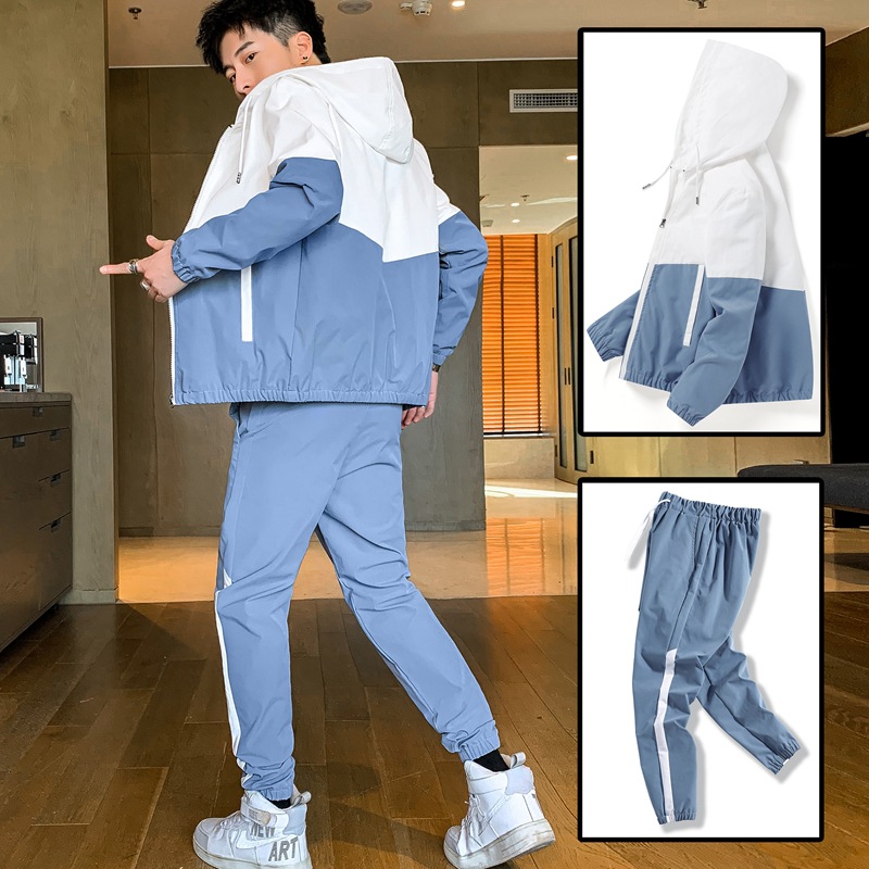 运动套装男春秋季新款卫衣跑步休闲运动服套装男女情侣装外套衣服