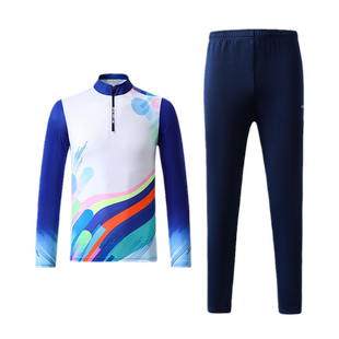 羽毛球服长袖套装男女气排球服速干乒乓球服团体广播体操服工间操