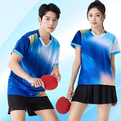 新款乒乓球服套装男女短袖速干