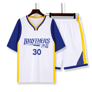 短袖篮球服套装男白色球衣女大学生比赛训练队服有袖透气运动印字