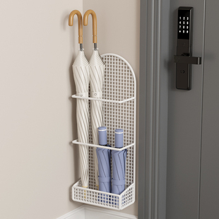 免打孔壁挂式雨伞收纳架家用放伞桶神器入户门口置物架极窄雨伞架