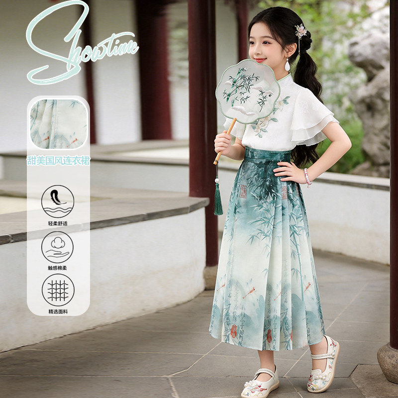 儿童汉服连衣裙女童夏季中国风改汉服