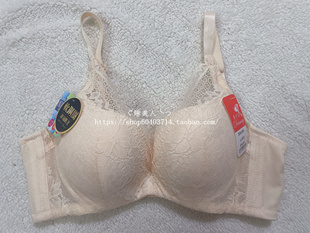 台湾蒂伊美软钢圈B上薄下厚聚拢C薄杯蕾丝黑肤色文胸2036