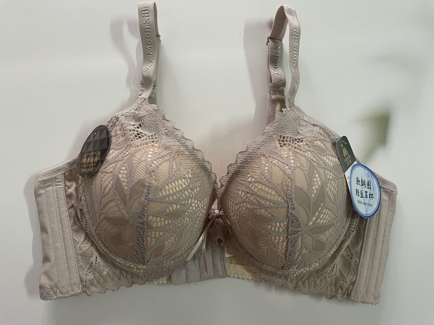 慕思尔蕾丝聚拢软钢圈偏薄杯