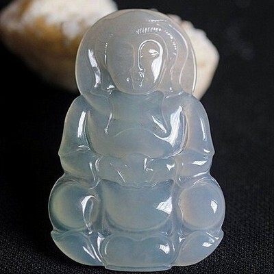 老坑种天然证书观音挂件