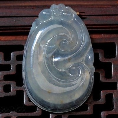 老坑高冰种如意天然翡翠a货挂件