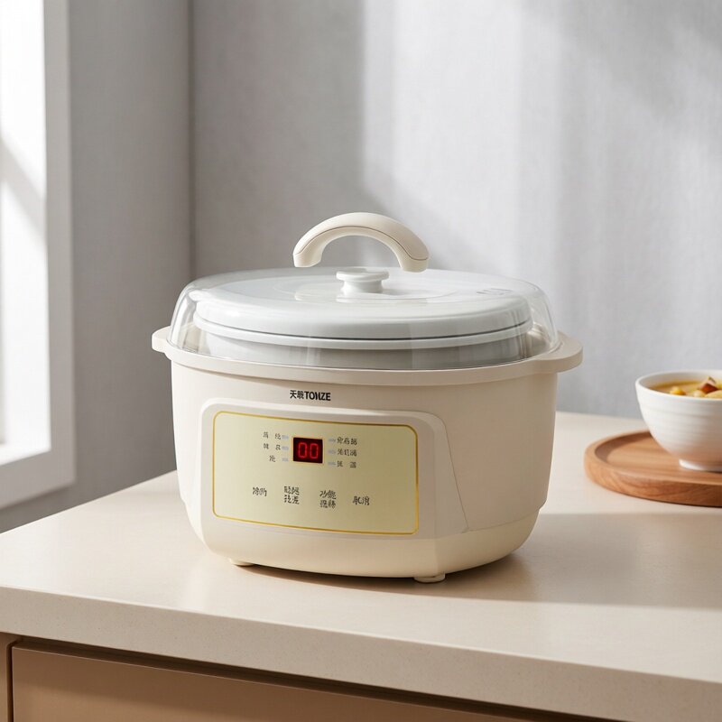 天际电炖炖锅隔水炖锅家用全自动煮粥煲汤盅燕窝陶瓷1.8L一锅三胆