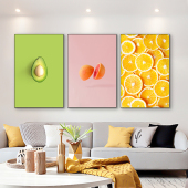 MRCOCO餐厅装 饰画清新水果家居画静物创意北欧房间画客厅挂画