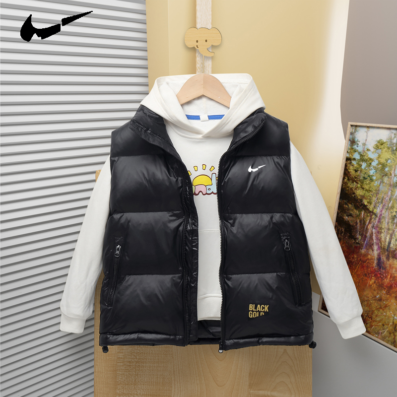 正品NK儿童羽绒服马夹保暖外套