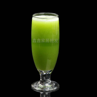 进口大使啤酒杯玻璃果汁杯水杯透明奶昔杯耐热水杯奶茶杯350ml