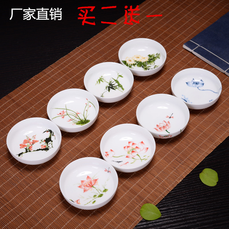 白瓷家用茶杯功夫茶具品茗主人单茶杯