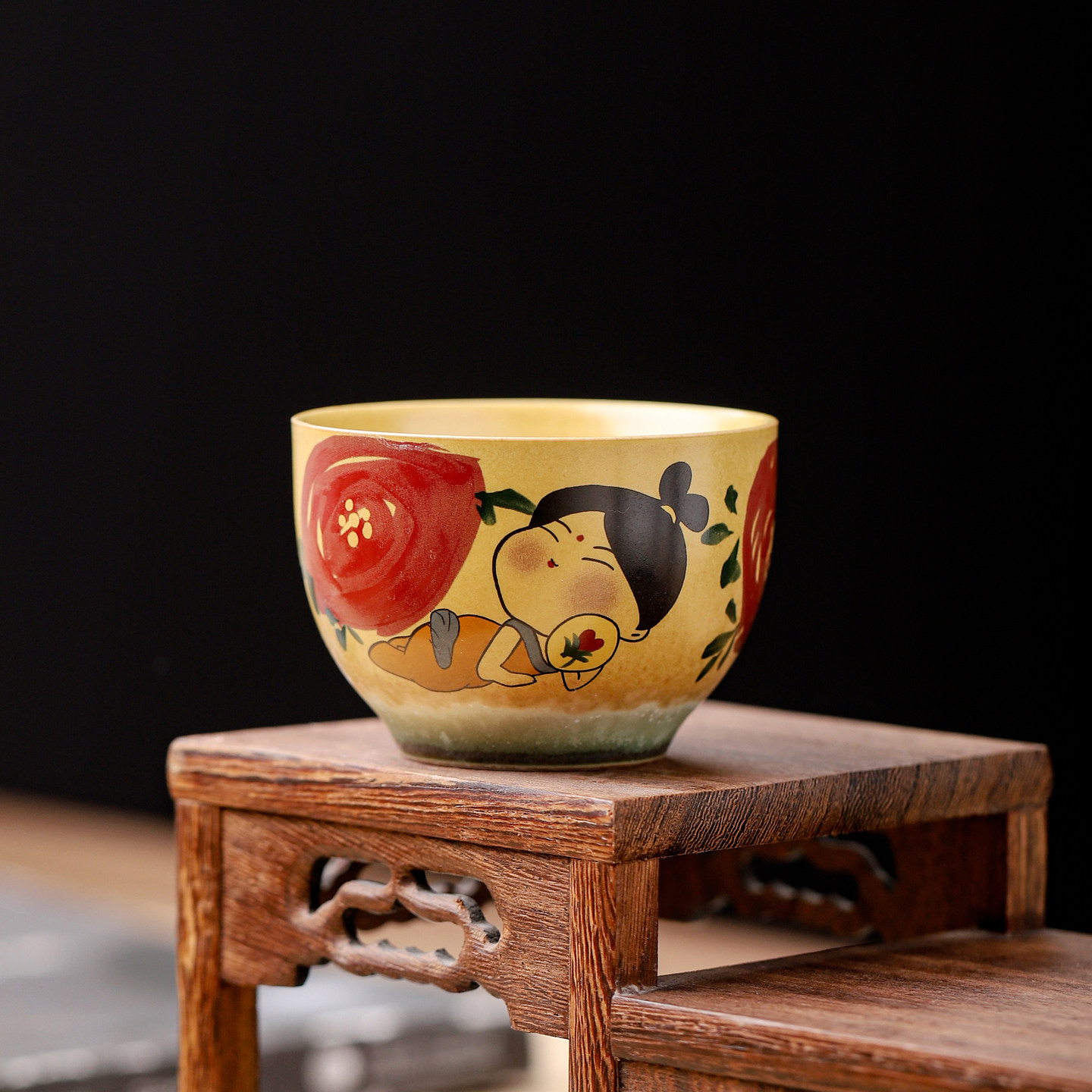 德化陶瓷主人杯套装家用功夫茶具窑变品茗杯小茶杯单杯茶盏喝茶杯