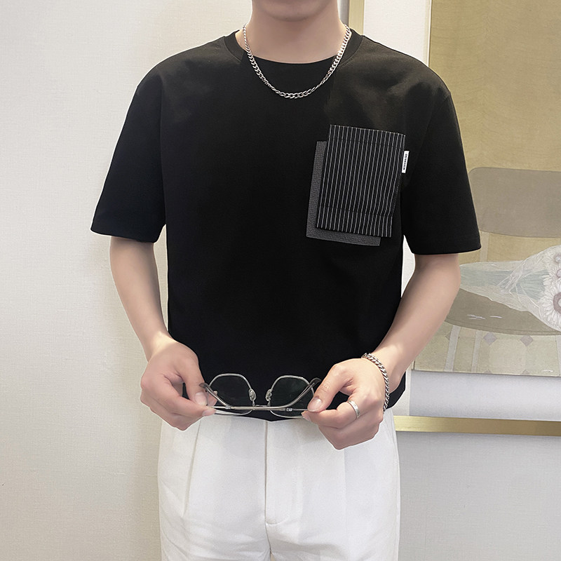 T8011-P55控752025春夏新款短袖T恤男时尚宽松休闲百搭体恤衫ins,男装T恤,星座1101-1