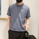 6888-特P38控58高品质不起球不褪色不变形9色纯色POLO衫男短袖蓝，男装T恤，星座1101-1