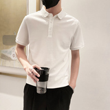 6888-特P38控58高品质不起球不褪色不变形9色纯色POLO衫男短袖白，男装T恤，星座1101-1