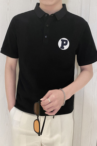 PL1116-P58控78翻领短袖T恤男士2025夏新款POLO衫时尚潮流韩版白图片