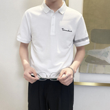 PL1157-P58控78时尚休闲保罗衫男士夏季韩版短袖POLO衫ins潮T恤白，男装Polo衫，星座1101-1