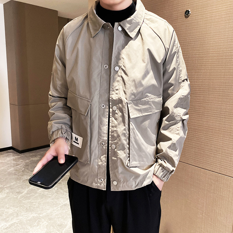 JK02P98控138秋季工装夹克男韩版宽松翻领外套潮流青年休闲男装,男装夹克,星座1101-1