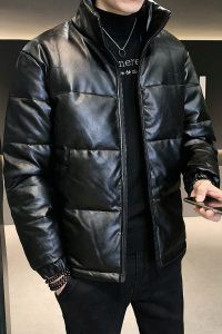 MY8900 P135控175 冬季男士皮外套潮简约保暖棉衣皮棉袄男上衣图片