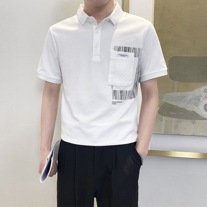 PL1109-P58控78时尚短袖翻领T恤男2025夏新款韩版潮流休闲POLO衫,男装Polo衫,星座1101-1