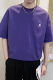 T9551-P55控75宽松短袖T恤男士2025春夏款百搭休闲体恤衫潮流时尚，男装T恤，星座1101-1