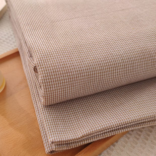 好货 通用 纯棉老粗布床单单件简约千鸟格子吸汗透气不易起皱四季