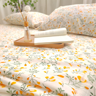 清仓 100%纯棉碎花学生宿舍单件全棉床单双人被套四件套床上用品