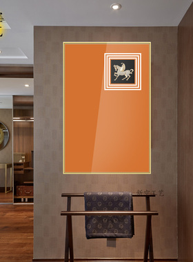 爱马橙色立体层叠卡纸实物画马术纪念章钻石小马比赛纪念品挂画