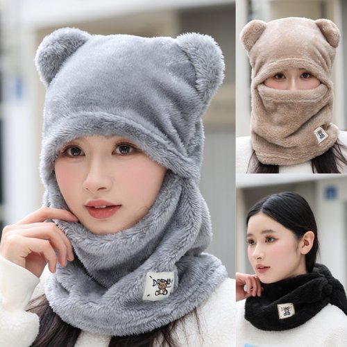 新款帽子围脖面罩一体多用