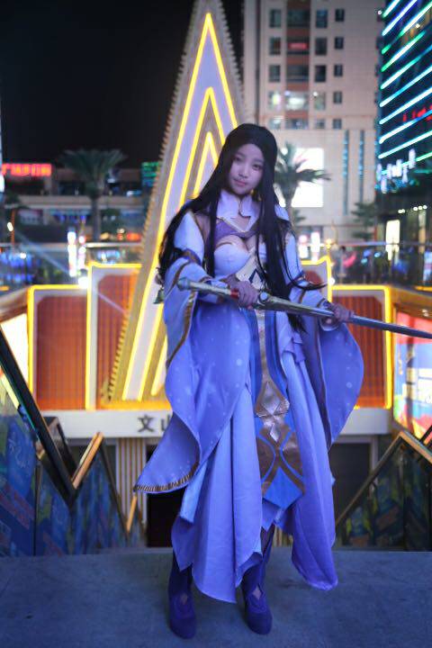 现货cos服 王者荣耀露娜皮肤紫霞仙子cos古装cosplay服装