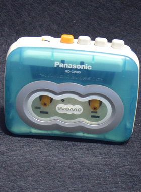 2手怀旧经典典藏松下透明蓝色磁带随身听RQ-CW05功能完好现货