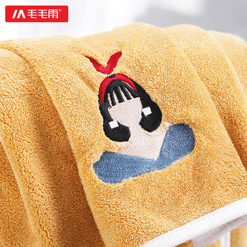 浴巾女干发帽毛巾三件套不掉毛