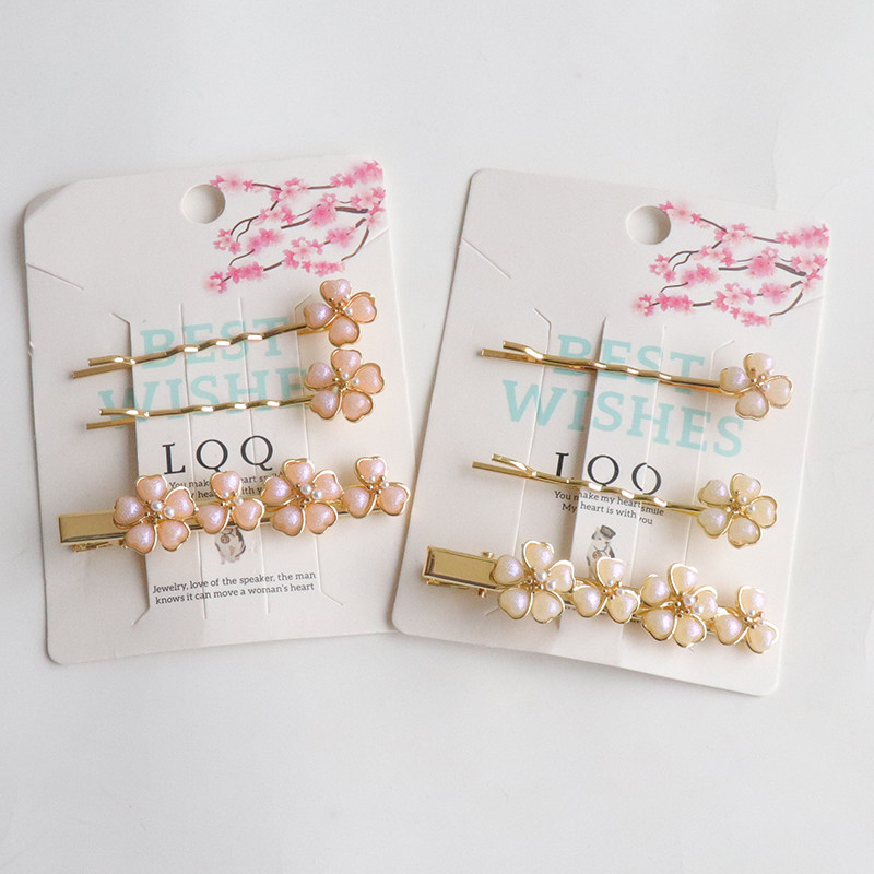 樱花发夹日韩新品刘海鸭嘴侧边夹金属粉色可爱甜美森女系头饰套装,饰品/流行首饰/时尚饰品新,发饰,淘宝优惠券,粉丝福利购,淘宝优惠卷