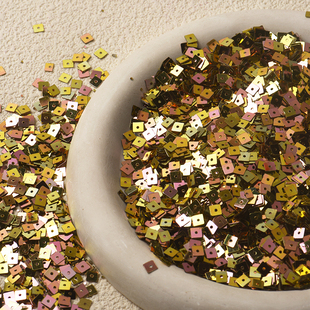 金光DIY手工新品镂空方形亮片手缝珠片服装辅料箱包闪片