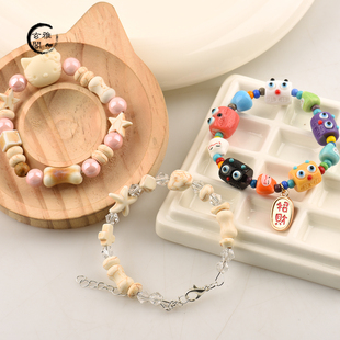 凯蒂小怪兽多种款式陶瓷小众百搭设计手串手饰不撞款式可爱首饰