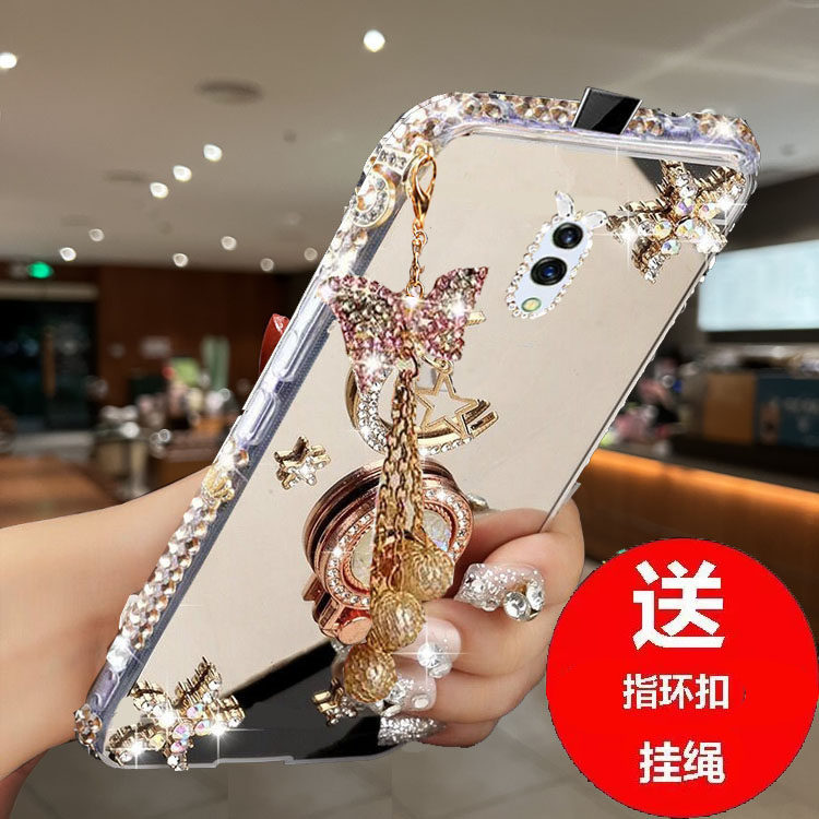 适用于realmex手机壳镜面防摔壳rmx1901硅胶真我Realmex镶钻男女OPPOK3时尚潮PCGM00外壳
