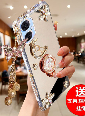 oppok11x手机壳日韩镜面5g防摔OPPO K11x全包opopk个性1+ACE3青春版创意opp0ppok11x 网红潮PHF110外套带水钻